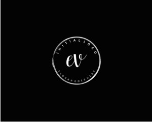 EV Initial letter logo template vector	