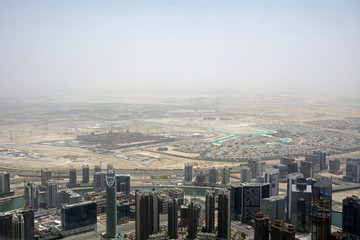 Fototapeta na wymiar View from Burj Khalifa, Dubai