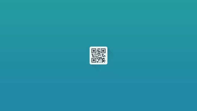 Scan d'un QR Code (flat design)