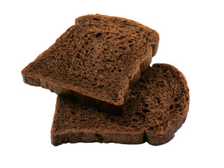 Two chocolate flavored bread, isolated on a white background.