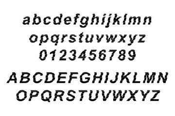 ALPHABET DESIGN WITH GLITCH EFFECT