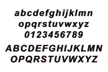 ALPHABET DESIGN WITH GLITCH EFFECT