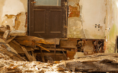 Lost Place alte Herrenhaus Villa Wohnhaus Räume vor dem Zerfall für Fotomontagen
