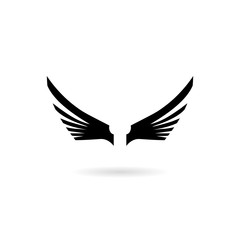 Wing logo company, icon wing flying, eagle wing brand and logotype