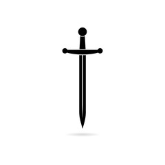 Sword icon flat style illustration for web