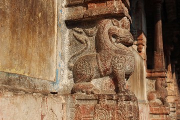 Ancient Hindu stone sculpture Hampi, Karnataka