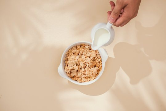Breakfast with cereal.