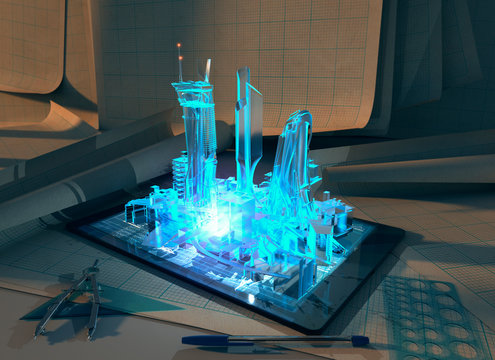 City hologram