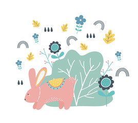 Rabbit cartoon design vector illustration