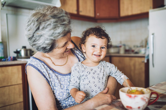 Grandmother with her grandson