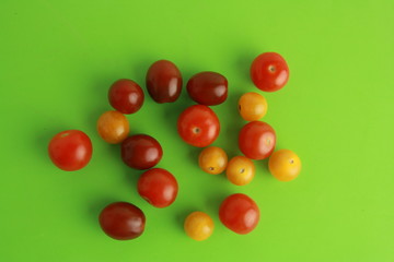 Three varieties of cherry tomatoes