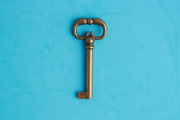 nice antique copper closet key