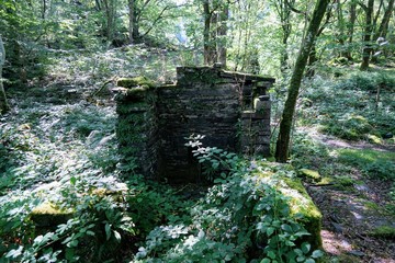 Obraz premium Abandoned Coal Slate Quarry in Wales