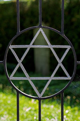 Star of David at the entrance to an old Jewish cemetery
