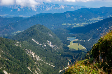 Fototapeta premium Slowenien Wandern Alpen Berge Natur Panorama Sommer