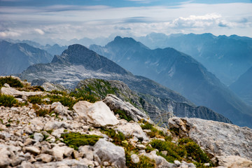 Fototapeta na wymiar Slowenien Wandern Alpen Berge Natur Panorama Sommer