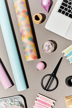 Workplace Of Paper Craft Designer