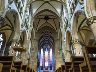 Kirche St. Paul munich germany inside front up view