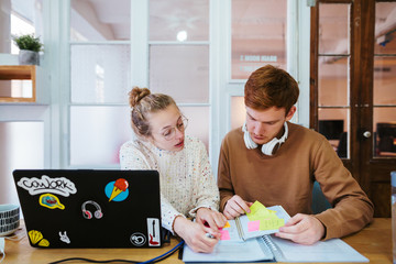 Young people working in a cool workplace.