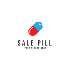 Sale pill Logo Vector icon