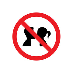 no kissing sign symbol