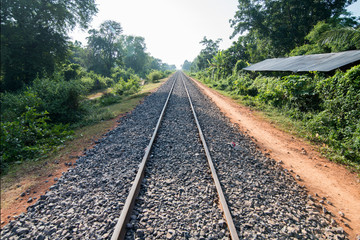 Obraz premium CAMBODIA BATTAMBANG BAMBOO TRAIN