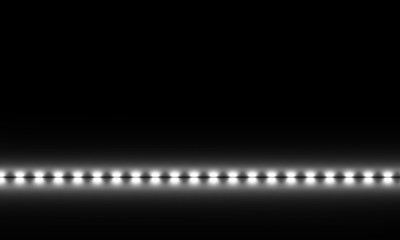 Black background and abstract light. Diode light strip, white light. Dark abstract light.