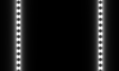 Black background and abstract light. Diode light strip, white light. Dark abstract light.