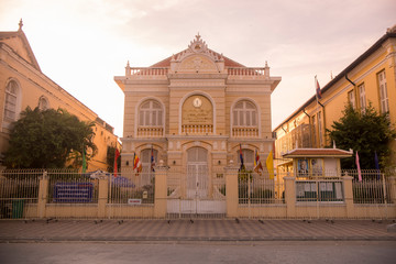 Fototapeta premium CAMBODIA BATTAMBANG COLONIAL BUILDINGS