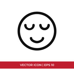 Obraz premium Thankful emoji, smile vector icon in modern design style for web site and mobile app