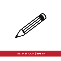 Pencil vector icon in modern design style for web site and mobile app