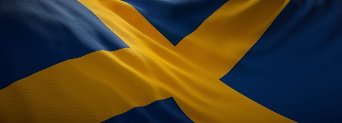 Official flag of Sweden. Web Banner