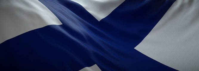 Official flag of Finland. Web Banner