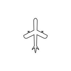 Fototapeta premium Air plane icon. Fly transport sign