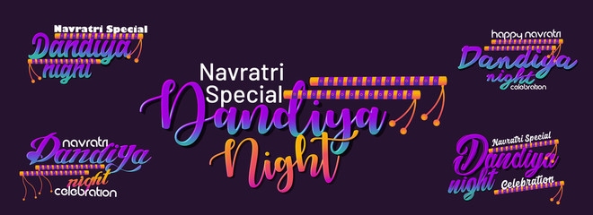 Garba Navratri Mahotsav, Garba Night, Dandiya Nights, Dandiya Night Celebration,Dandiya Dance in Navratri. Navratri Big Sale, Navratri Biggest Sale Template_Vector,Illustration.