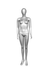 isolated female naked mannequin