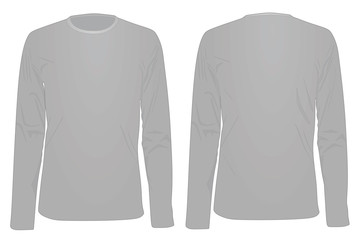 Naklejka premium Long sleeve grey t shirt. vector illustration