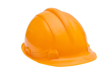 Fototapeta premium Protective hard hat on white.
