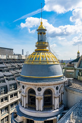 Paris, beautiful buildings, golden ancient dome and modern facades