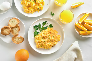 Scrambled eggs for breakfast