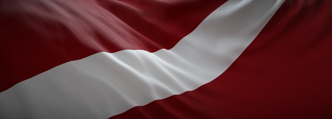 Obraz premium Official flag of Latvia. Web Banner