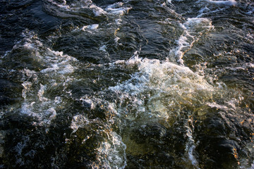  Bubbling water in the river