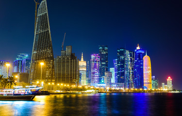 Obraz premium Beauty full modern cityscape night view of modern high tech city 