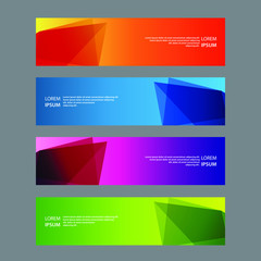 Naklejka premium Vector Abstract design banner web template