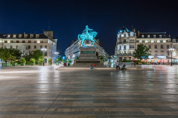 Martroi Square chaired by the statue tribute to Joanna of Arc riding a horse