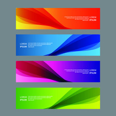 Naklejka premium Vector Abstract design banner web template