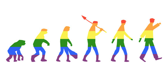 Celebrate for LGBT equality right development evolution transform to rainbow diversity on freedom of love. Flight for legal law same sex marriage acceptant and enjoy march in pride month festival