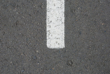 New asphalt texture with white dashed line
