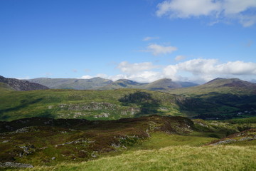 Naklejka premium Brilliant Mountain Landscape in Wales UK