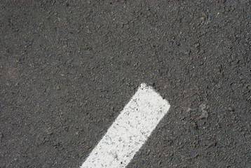 New asphalt texture with white dashed line
